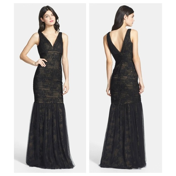Monique Lhuillier Lusting Over You Black Gown $598 - Picture 6 of 16